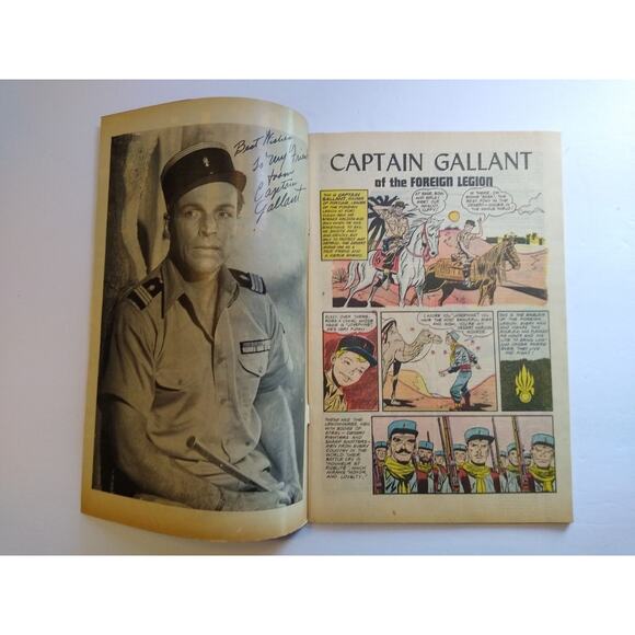 Captain Gallant Of The Foreign Legion Buster Crabbe Cuffy 1955 Comic Book Clean - Picture 6 of 9